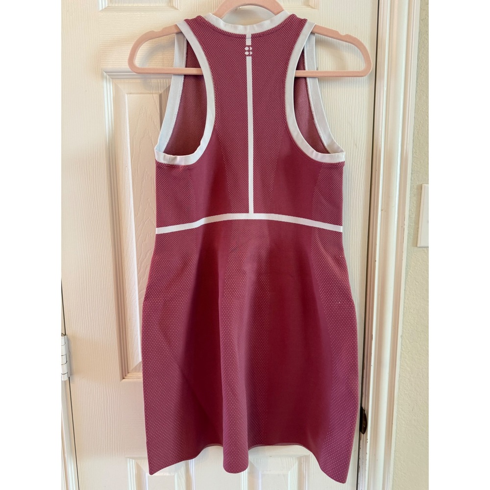 Sweaty Betty Athletic Tennis Golf Dress Pink White Racerback Skater M - Picture 5 of 7